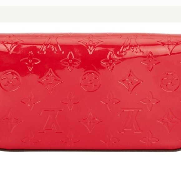 LOUIS VUITTON 3 Piece Set Red Felice Monogram Pochette - Picture 13 of 15